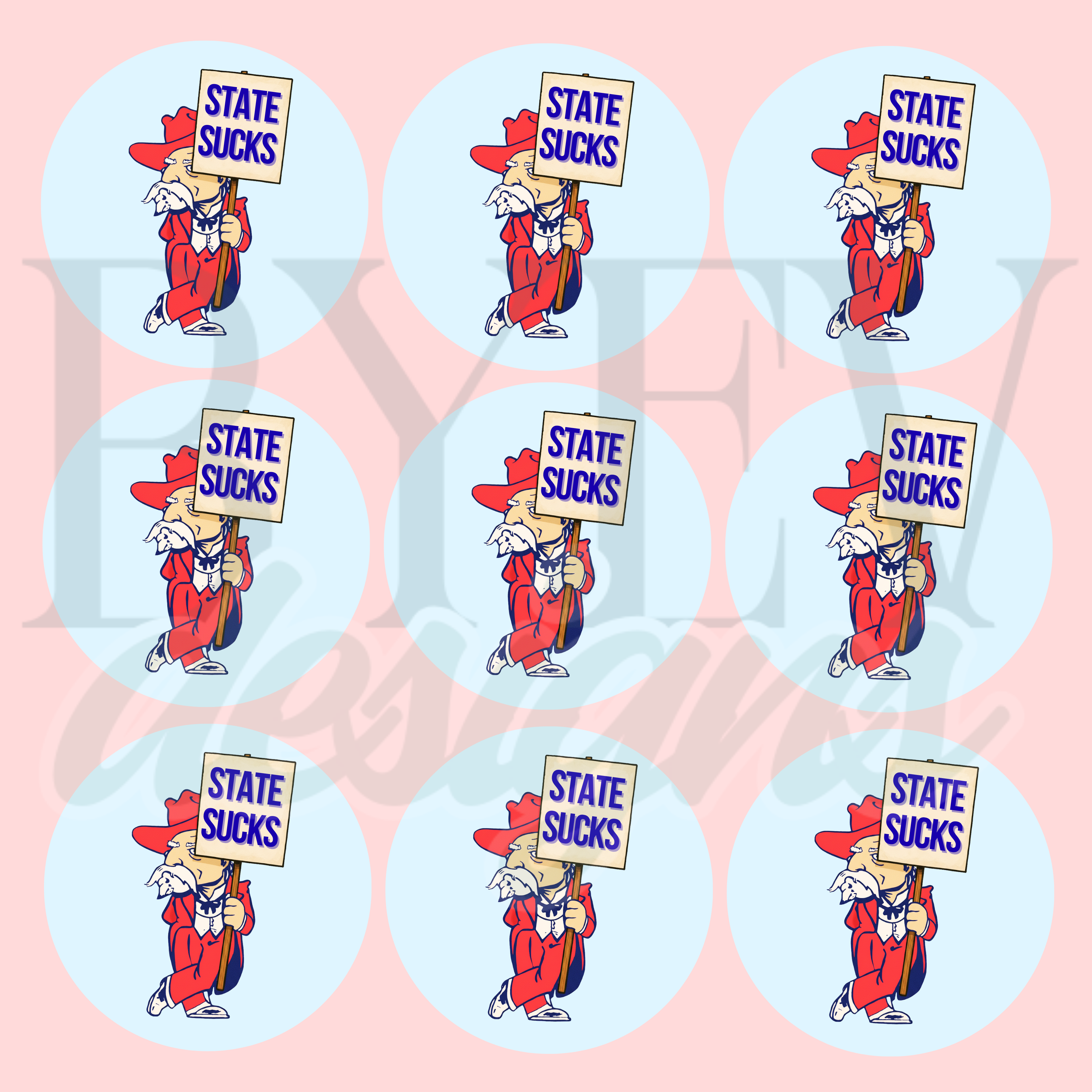 Ole Miss Sticker Sheets of 9 | Egg Bowl Collection