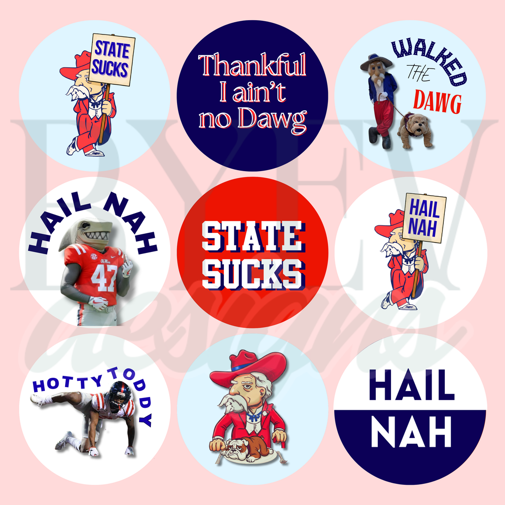 Ole Miss Sticker Sheets of 9 | Egg Bowl Collection
