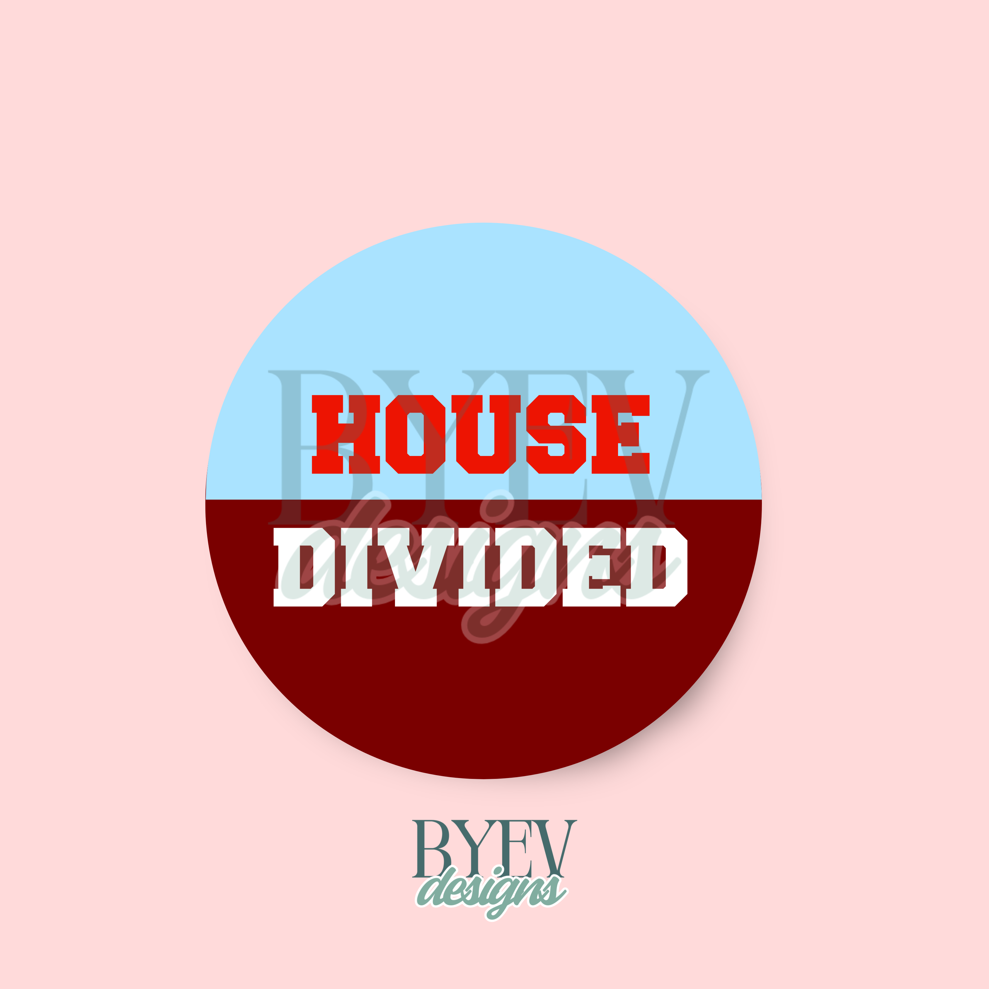 House Divided Egg Bowl Sticker